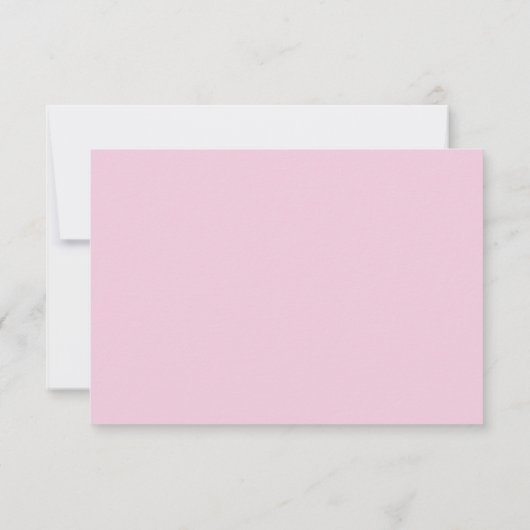 Cartons Réponse Pink Script minimal Réservé Mariage site Web (Dos)