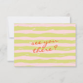 Cartons Réponse Pinstripes Écrits À La Main Mariage Italien Whimsi (Dos)