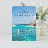 Cartons Réponse Pittoresque plage tropicale avec Mariage de paillo (Debout devant)