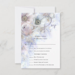 Cartons Réponse Pivoines Florales Pastel Rêveur
