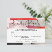 Cartons Réponse PixDezines Aquarelle moderne Rouge Noir (Debout devant)