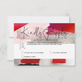 Cartons Réponse PixDezines Aquarelle moderne Rouge Noir (Dos)