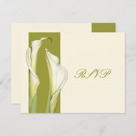 Cartons Réponse PixDezines blanc calla lys/do-it-yourself arrière  (Devant / Derrière)