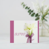 Cartons Réponse PixDezines BOUQUET LARGE LITERIE RSVP/CALLA (Debout devant)