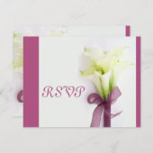 Cartons Réponse PixDezines BOUQUET LARGE LITERIE RSVP/CALLA (Devant / Derrière)