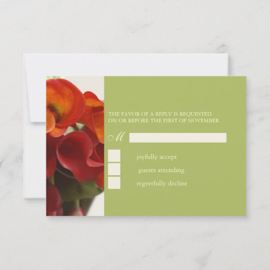 Cartons Réponse PixDezines brûlé calla orange lily/do-it-yourself  (Dos)