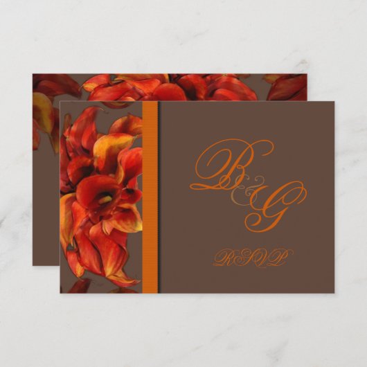 Cartons Réponse PixDezines brûlé calle orange lily (Devant / Derrière)