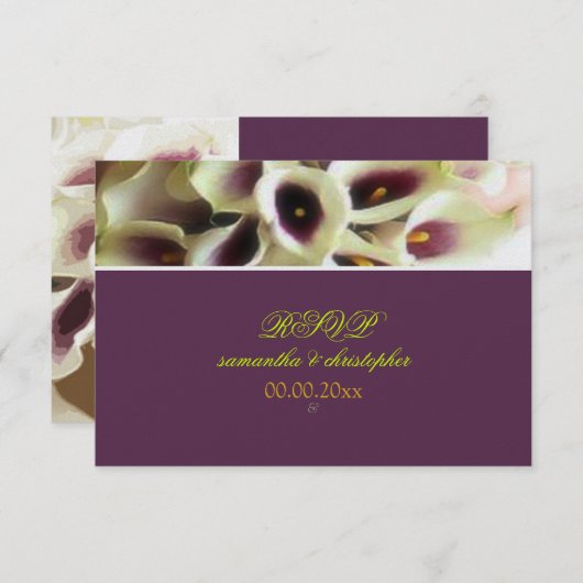 Cartons Réponse PixDezines calles violettes lys/do-it-yourself (Devant / Derrière)