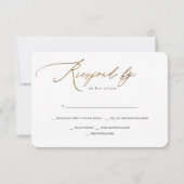 Cartons Réponse PixDezines Dites Oui Faux Gold Luxe Calligraphie R (Dos)