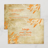 Cartons Réponse PixDezines Feuilles ornementaux+Fils (Devant / Derrière)