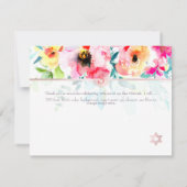 Cartons Réponse PixDezines Jardin Roses Mitzvah Merci ✡ (Dos)