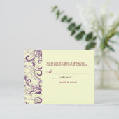 Cartons Réponse PixDezines LARGE RSVP, PLUM SWIRLS/do-it-yourself  (Debout devant)