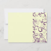 Cartons Réponse PixDezines LARGE RSVP, PLUM SWIRLS/do-it-yourself  (Dos)