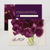 Cartons Réponse PixDezines lis calla violets/diy (Devant / Derrière)