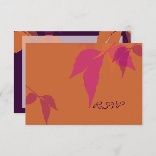 Cartons Réponse PixDezines mauve+automne rose (Devant / Derrière)