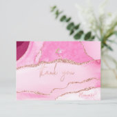 Cartons Réponse PixDezines MERCI Barre Mitzvah Aquarelle Agate (Debout devant)