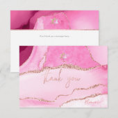 Cartons Réponse PixDezines MERCI Barre Mitzvah Aquarelle Agate (Devant / Derrière)