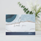 Cartons Réponse PixDezines MERCI Barre Mitzvah Aquarelle Agate (Debout devant)