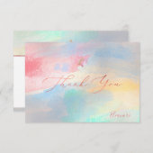 Cartons Réponse PixDezines MERCI Mitzvah aquarelle brossée (Devant / Derrière)