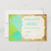 Cartons Réponse PixDezines monstera feuilles+tourbillons perles (Dos)