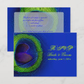 Cartons Réponse PixDezines oeil de paon psychédélique/bleu cobalt (Devant / Derrière)