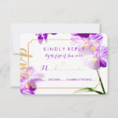 Cartons Réponse PixDezines Orchidée/Florale/RSVP/do-it-yourself (Dos)