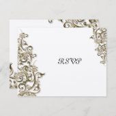 Cartons Réponse PixDezines Ornamental Rustic Gold (Devant / Derrière)