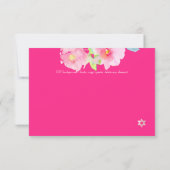 Cartons Réponse PixDezines Réception Aquarelle Fleurs Mitzvah ✡ (Dos)