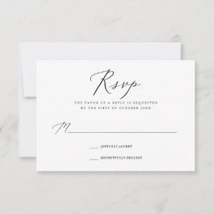 Cartons Réponse PixDezines RSVP, Calligraphie moderne et élégante