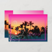 Cartons Réponse PixDezines rsvp/coucher de soleil à A-Bay (Devant / Derrière)