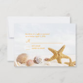 Cartons Réponse PixDezines RSVP, DANSER STARFISH/SEASHELL (Dos)