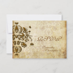 Cartons Réponse PixDezines RSVP, DOLCE VINTAGE DAMASK