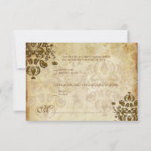 Cartons Réponse PixDezines RSVP, DOLCE VINTAGE DAMASK (Dos)