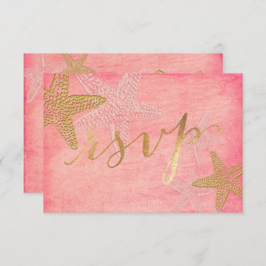 Cartons Réponse PixDezines RSVP/Starfish (Devant / Derrière)