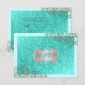 Cartons Réponse PixDezines tourbillons rustiques/faux argent (Devant / Derrière)