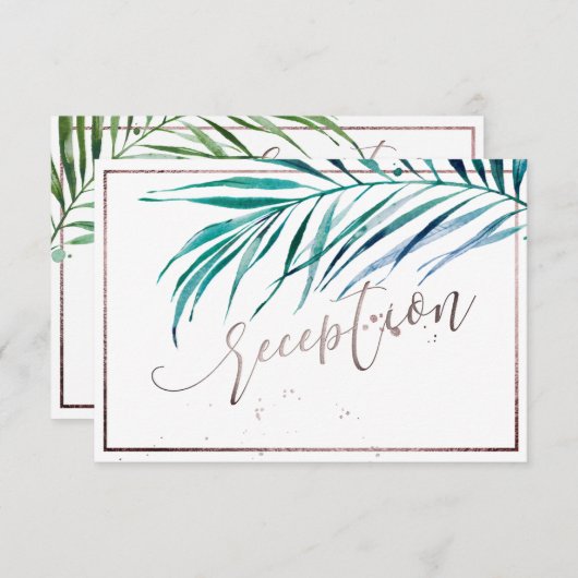 Cartons Réponse PixDezines Verdure Palm Fronds RÉCEPTION (Devant / Derrière)