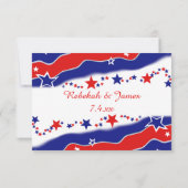 Cartons Réponse Places Personnalisés Stars and Stripes TABLE (Dos)