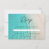 Cartons Réponse Plage d'été de l'océan marin Destination Mariage (Devant)