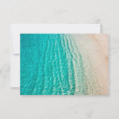 Cartons Réponse Plage d'été de l'océan marin Destination Mariage (Dos)