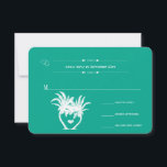 Cartons Réponse Plage Emerald Palm Tree Destination Chalkboard<br><div class="desc">Plage Pêche Palmier Destination Chalmboard Faire-part de mariage</div>