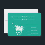 Cartons Réponse Plage Emerald Palm Tree Destination Chalkboard<br><div class="desc">Plage Pêche Palmier Destination Chalmboard Faire-part de mariage</div>