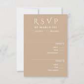 Cartons Réponse Plage Mariage RSVP-Repas options (Dos)
