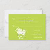 Cartons Réponse Plage Palm Tree Destination Chalkboard (Devant)