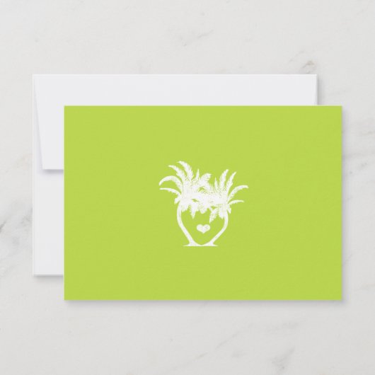 Cartons Réponse Plage Palm Tree Destination Chalkboard (Dos)