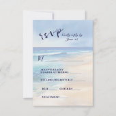Cartons Réponse Plage tendance Aquarelle Océan Mariage choix de re (Devant)