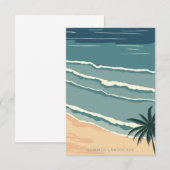 Cartons Réponse Plage tropicale (Devant / Derrière)
