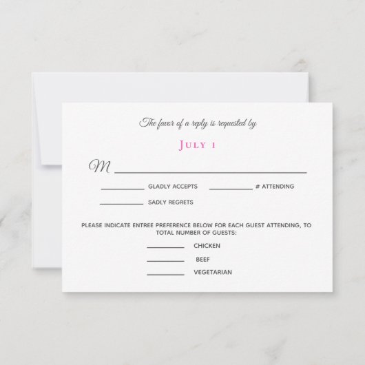 Cartons Réponse Plage tropicale Plumeria rose Réception florale RS (Dos)