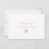 Cartons Réponse Plan d'embarquement Billet Pink Travel Thème (Dos)