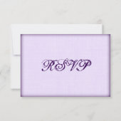 Cartons Réponse Plat de tournesol violet Mariage campagnard rustiq (Dos)