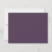 Cartons Réponse Plum Purple Boho I Mariage Moderne (Dos)